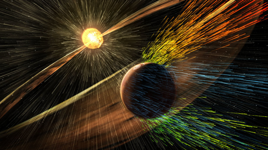 Solar wind on Mars